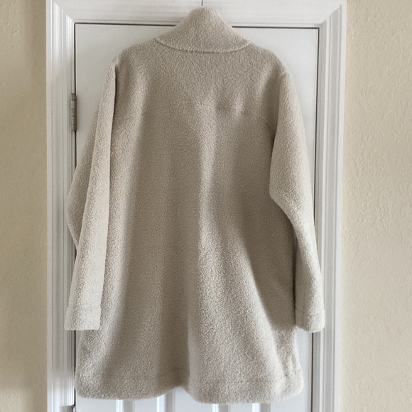 Women's Columbia Panorama Sherpa Long Jacket Coat Cream/Oatmeal/Dark Stone 1X - Picture 10 of 16